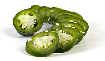 Sliced Green Jalapeno Peppers